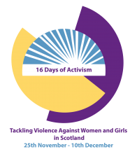 16 days of action Scottish logo